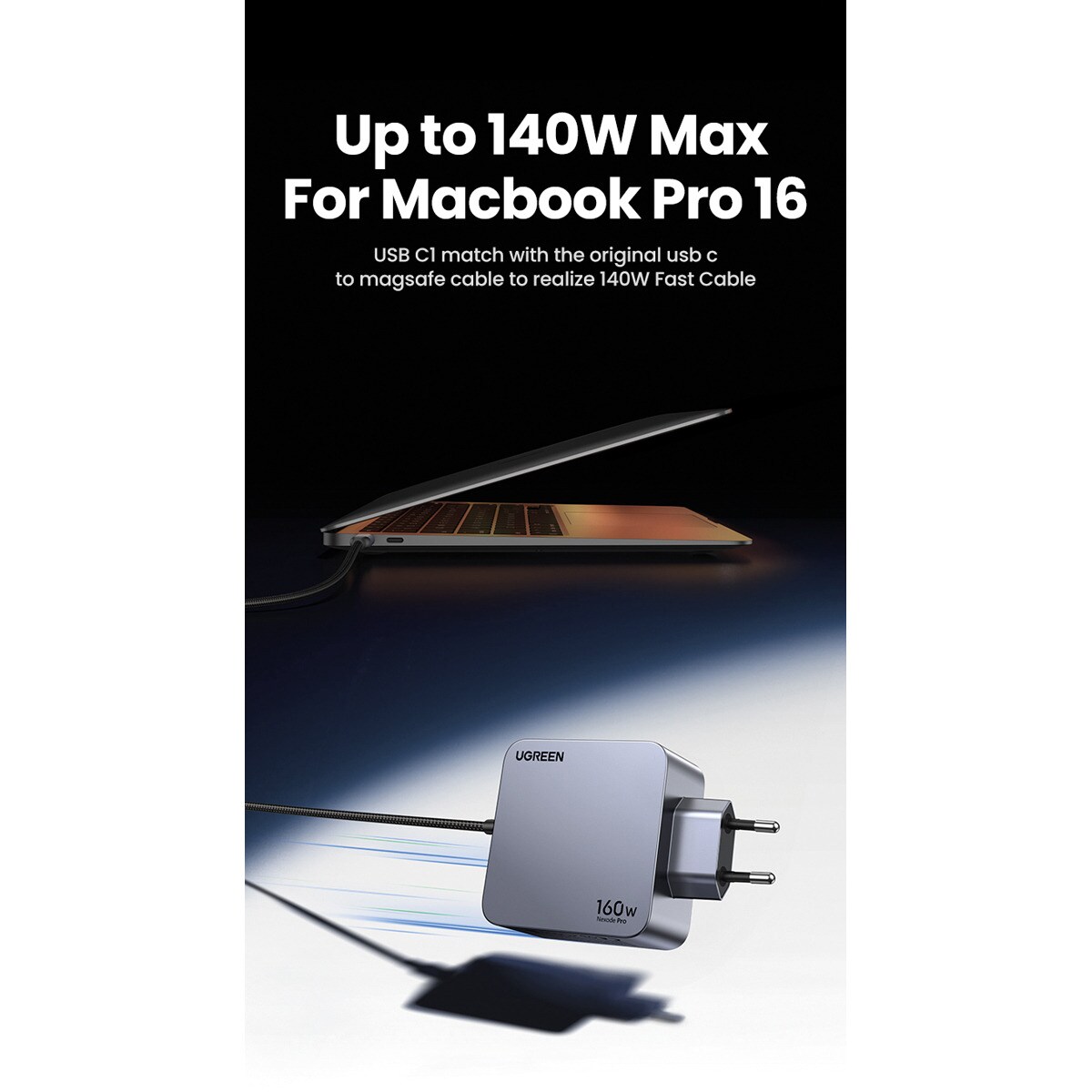 Thumbnail 2 de UGREEN Nexode Pro 160W Cargador USB-C 4 puertos con carga rápida