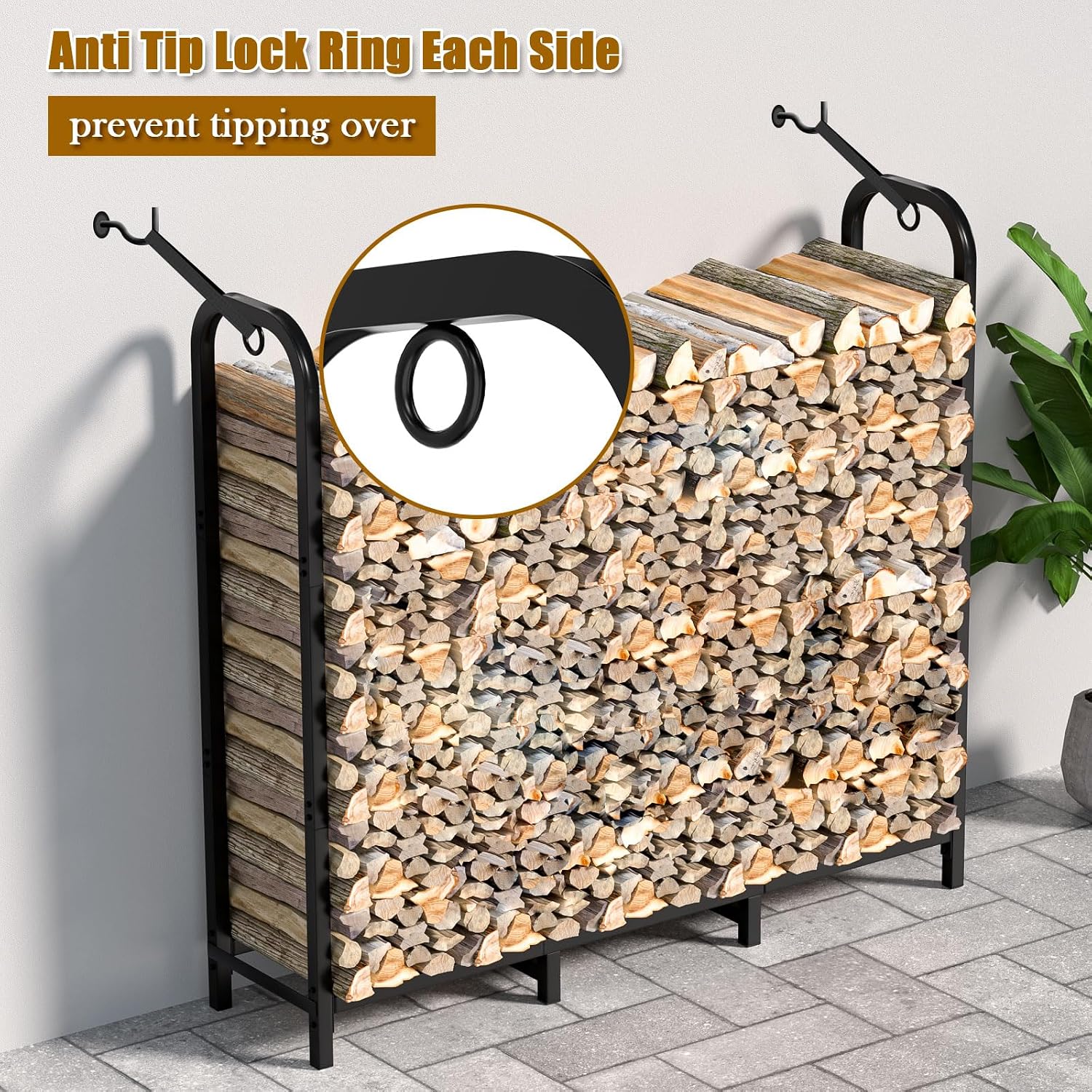 Detalle de Gtongoko Firewood Rack 4FT