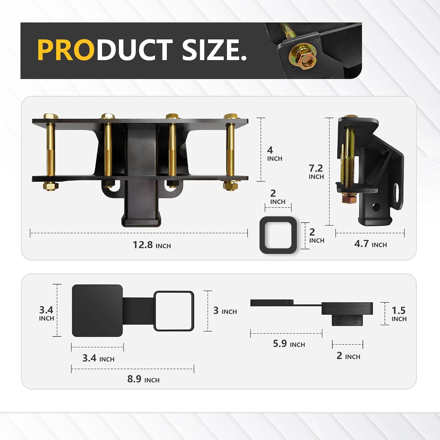 Detalle de YZONA Tow Hitch 3500 lb