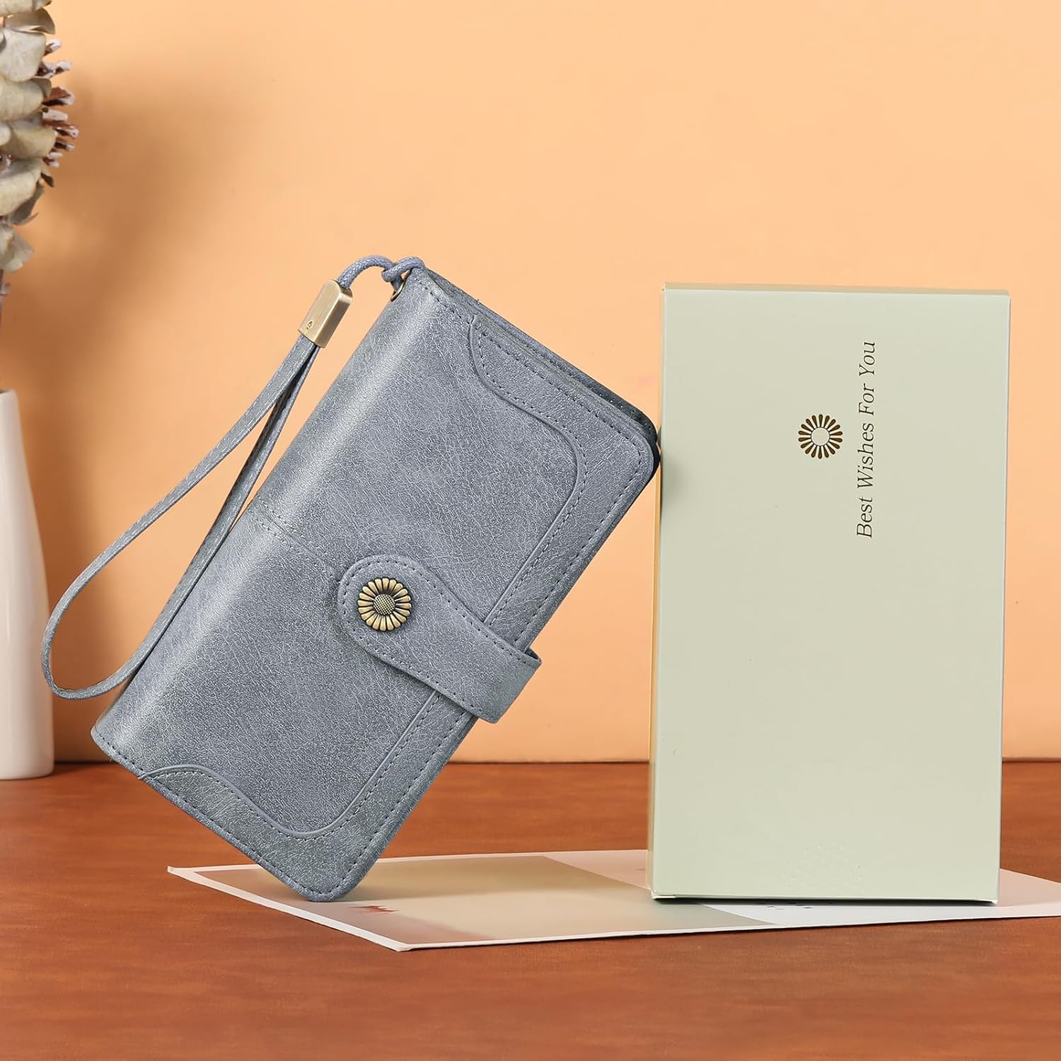 Detalle 2 de SENDEFN RFID large leather purse