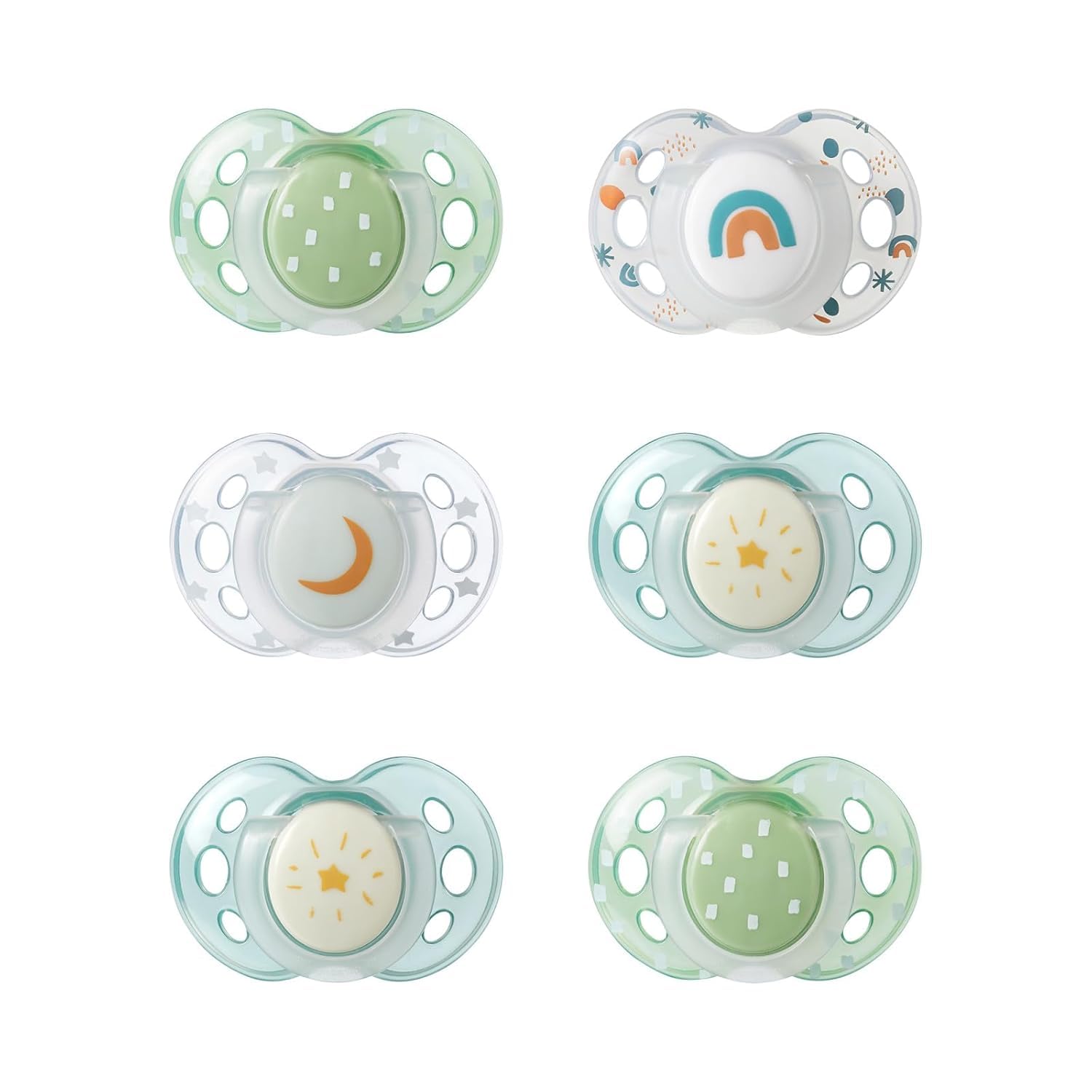 Thumbnail 1 de Tommee Tippee Night Time Pacifier 6-pack