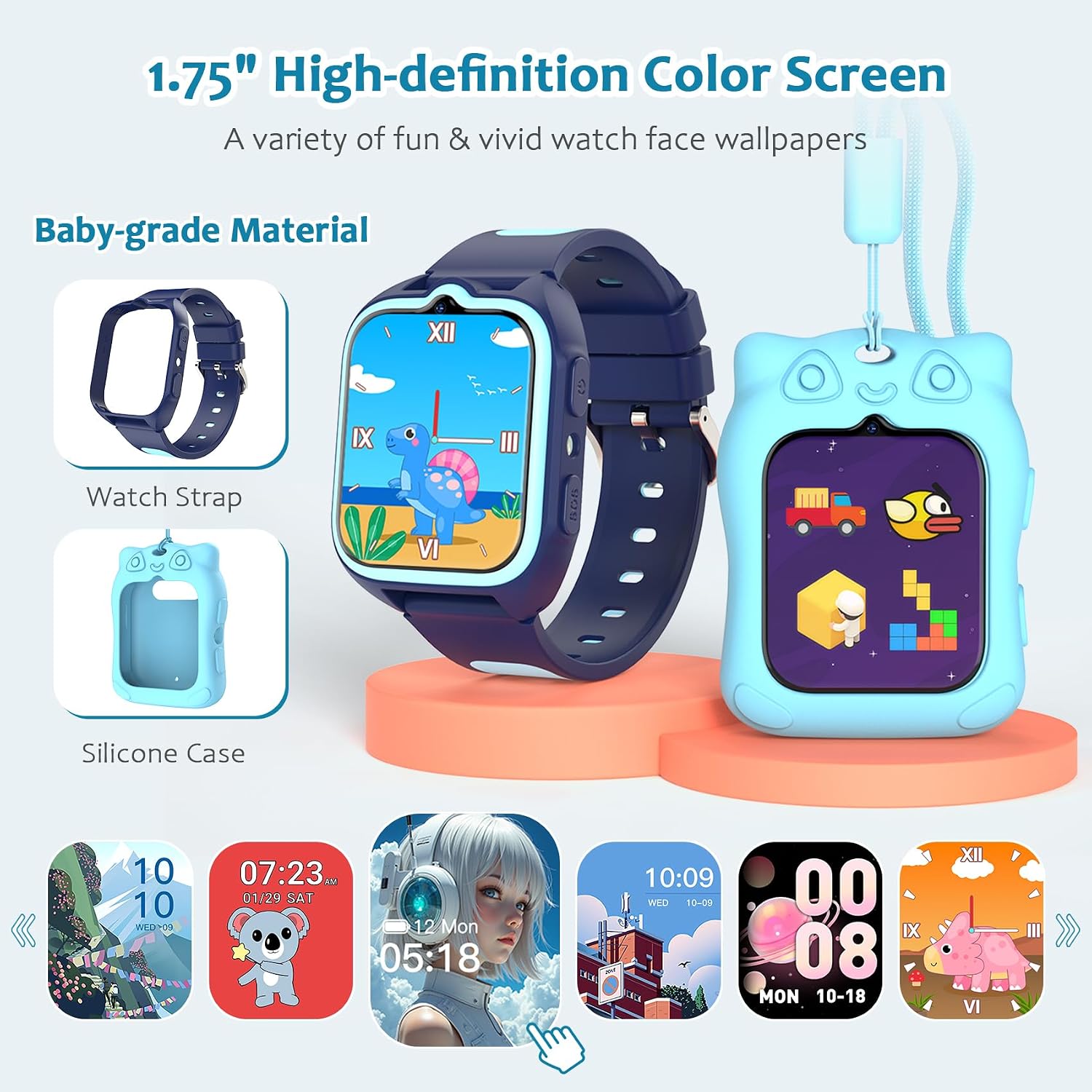 Thumbnail 6 de Blackview Kids Smart Watch — No App Needed, 1.75" Fitness & Learning Watch for 5–16