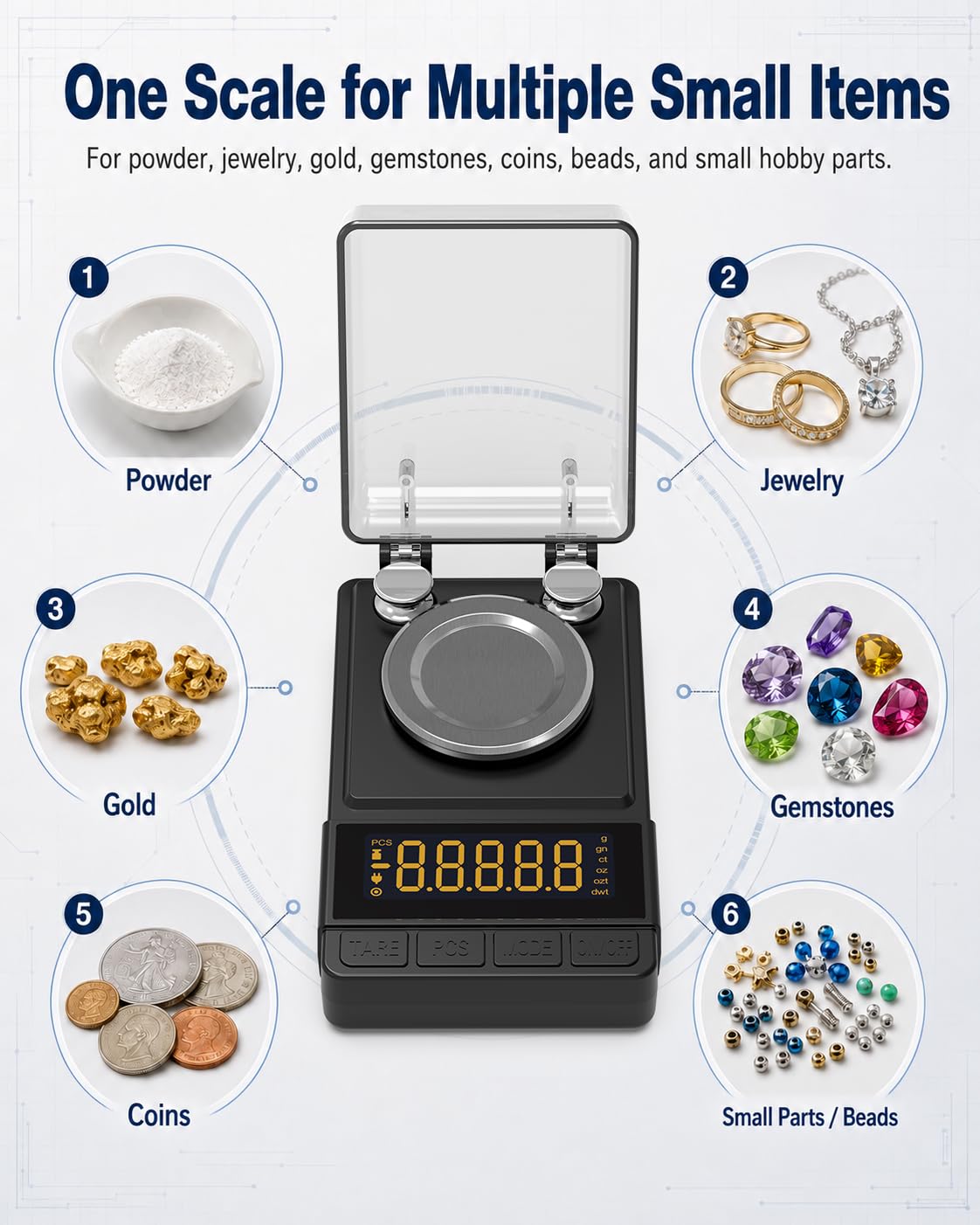 Thumbnail 4 de MAXUS Dante (Black) Digital Milligram Scale, 50g x 0.001g, 6 Units