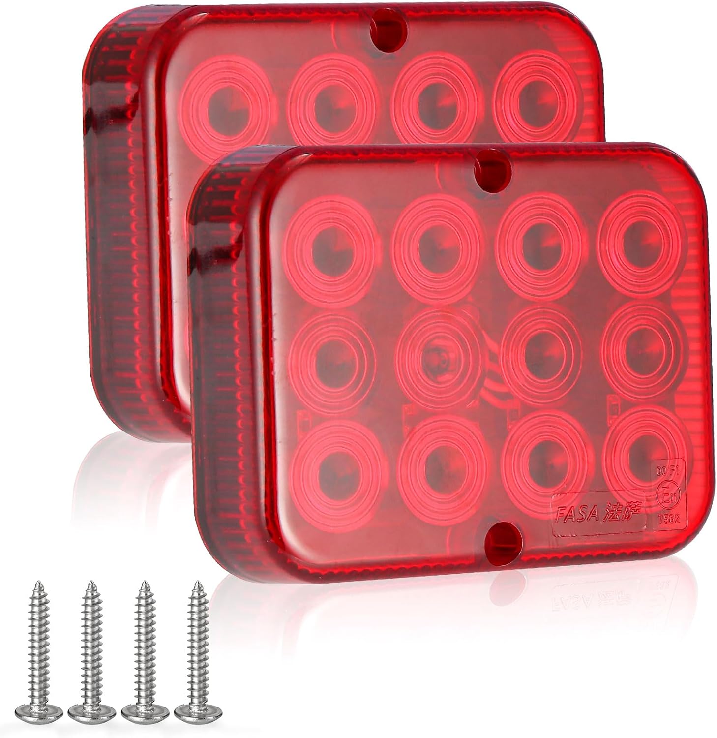 Detalle de SPARKMOTO 2 x Trailer LED Fog Lights – 12V Universal Rear Fog Light with IP67 Waterproofing