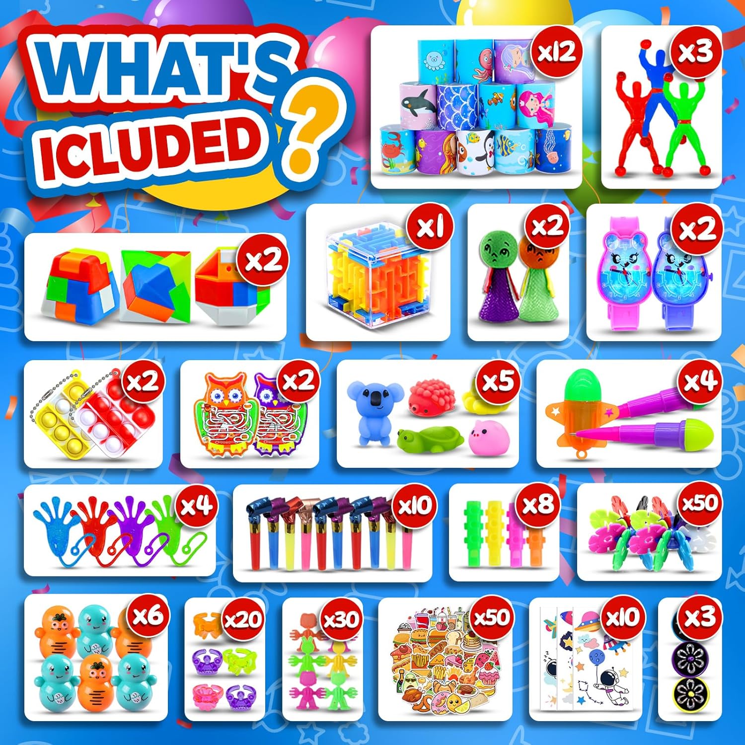 Thumbnail 2 de Olganicor 350 PCS Party Favors for Kids: Fidget Toys Bulk & Easter Egg Fillers