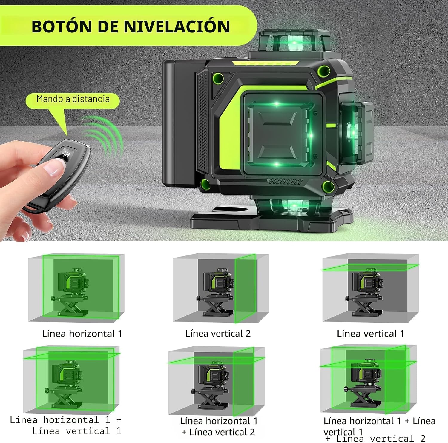 Detalle 2 de Nivel láser 4D 360° 16 líneas con trípode