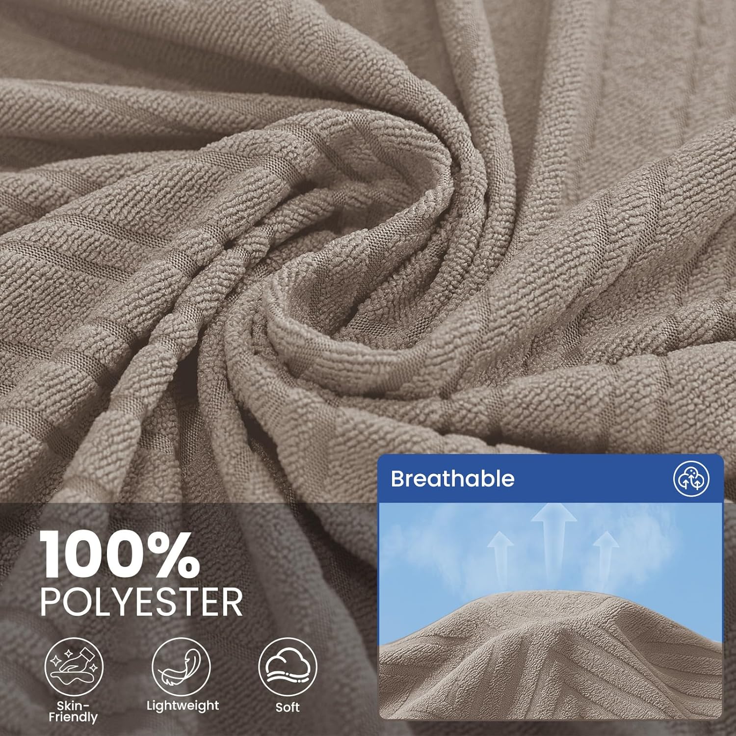 Thumbnail 2 de Ystyle Telo Copridivano Angolare 2 Pezzi – Copri Divano a L Antimacchia Lavabile, 200x260 cm + 200x280 cm, Telo Copridivano Universale per Angolo, Grano Cachi