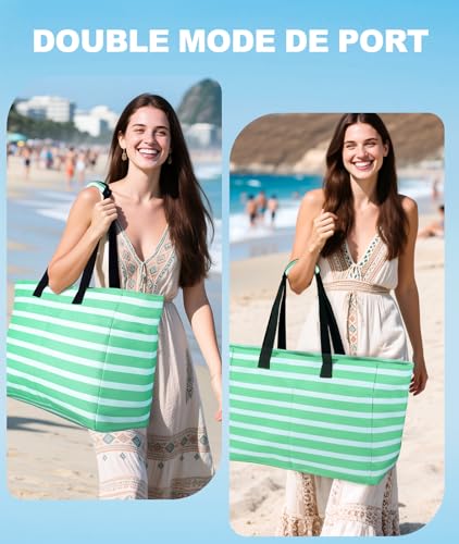Thumbnail 6 de ISEYOU Grand Sac de Plage XXL Imperméable – 45L, multi-poches et séparation humide/sec