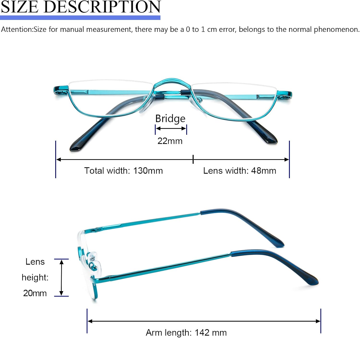 Detalle 2 de KoKoBin Half Frame Reading Glasses +2.0