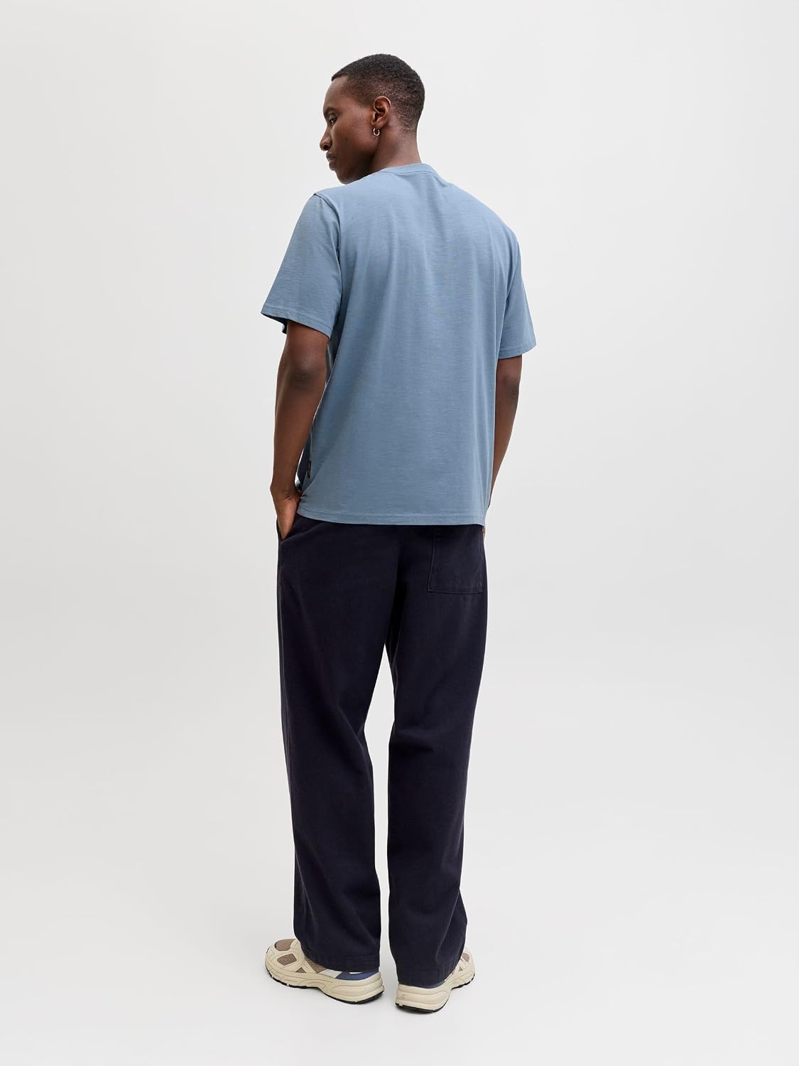 Detalle de JACK & JONES Jjedover Slub Tee SS Noos Uomo: maglietta basic per outfit rilassato