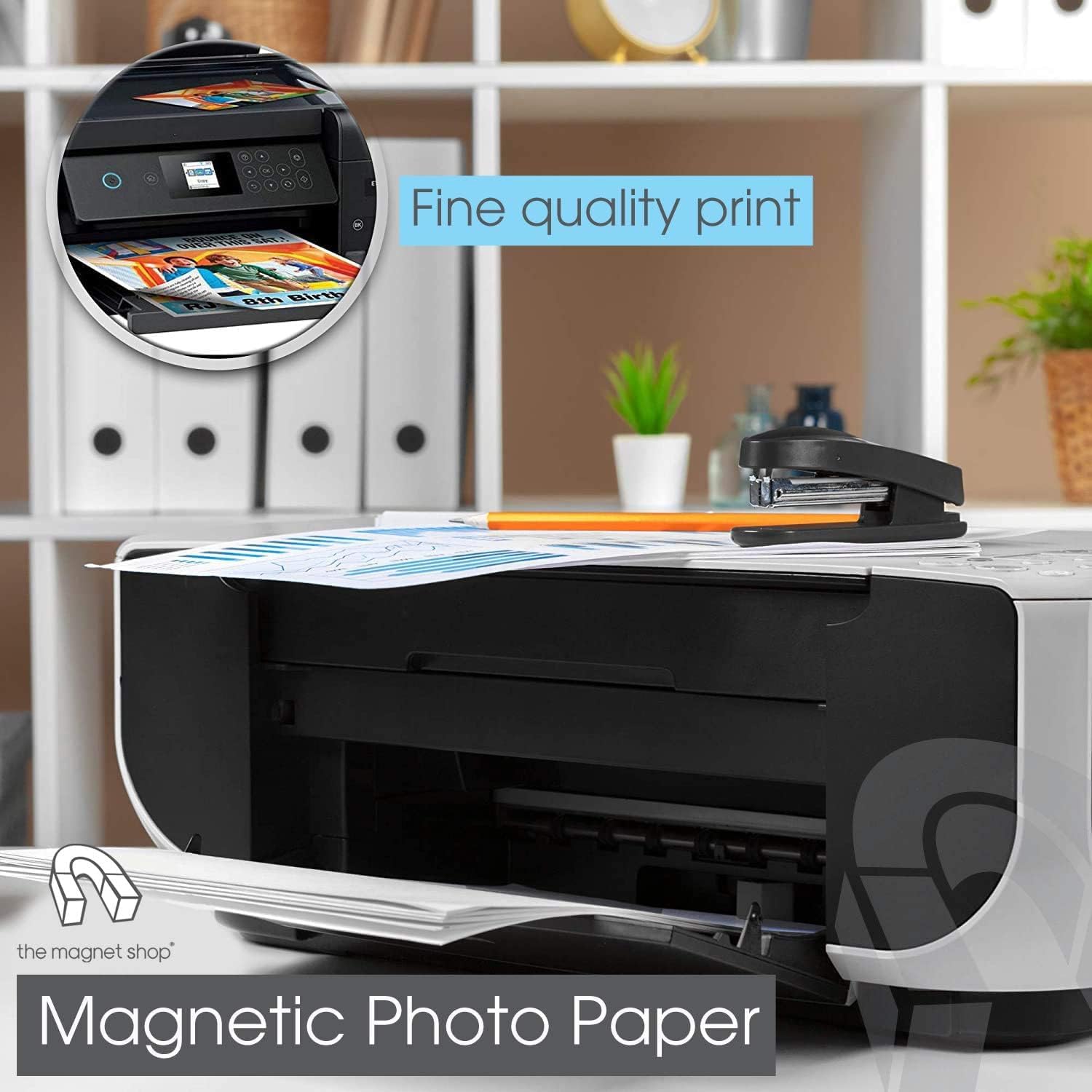 Thumbnail 5 de The Magnet Shop Magnetic Photo Paper (A4, matt effect) for Inkjet Printers – 10 Pack