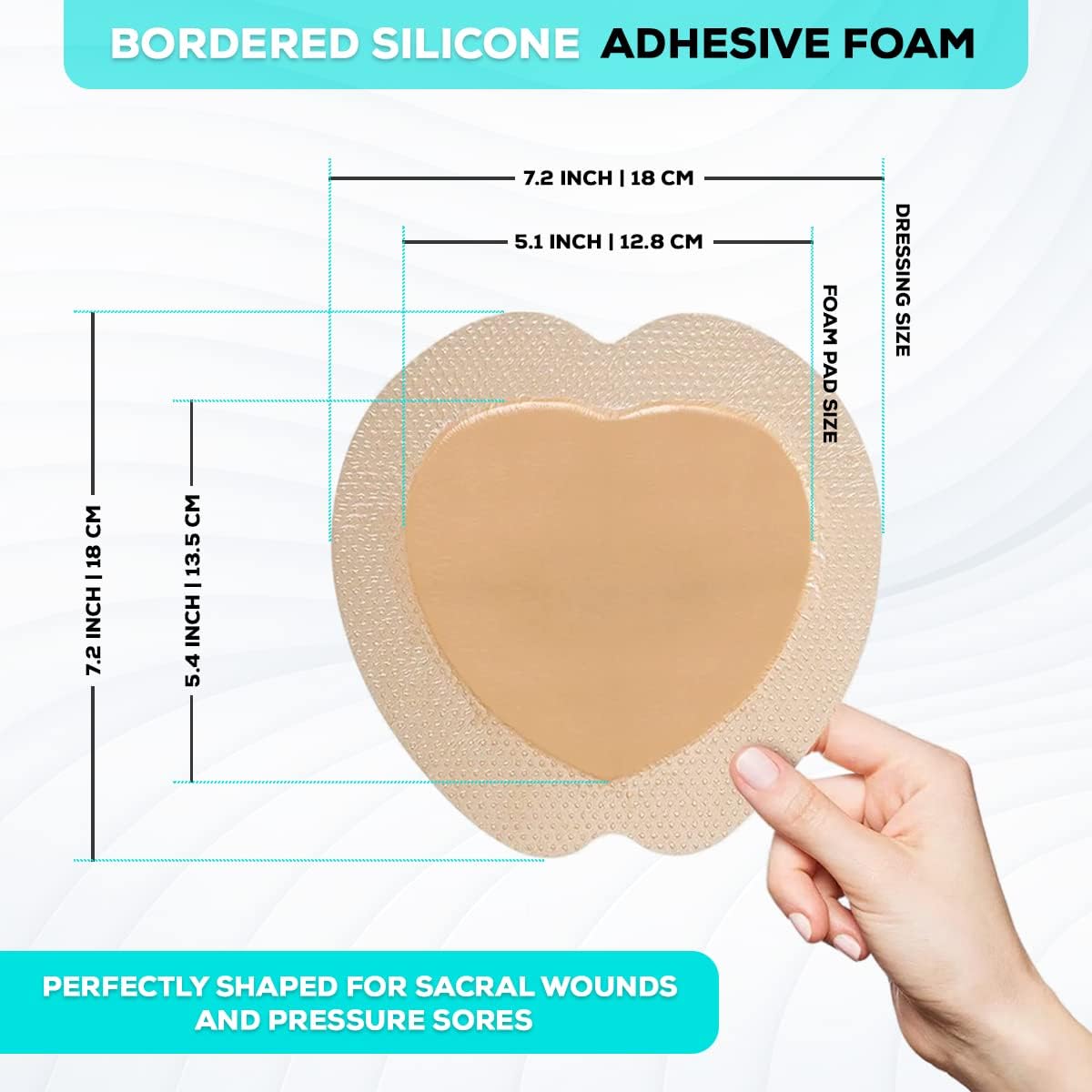 Detalle de MedVance TM Silicone Border Dressing, 7x7 in (Box of 10)