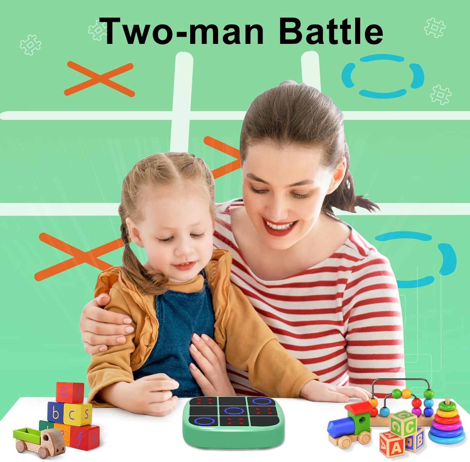 Detalle 2 de Tic-Tac-Toe Bolt Game 4-in-1 handheld puzzle