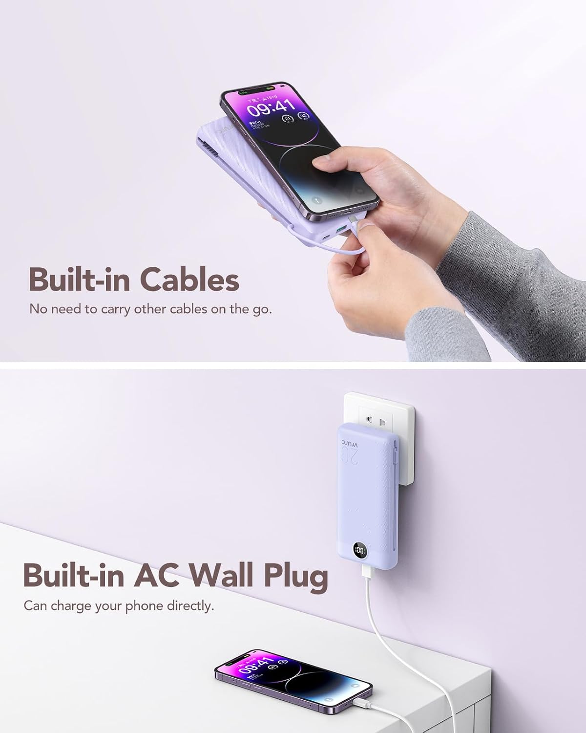 Detalle de VRURC Portable Charger 20000mAh
