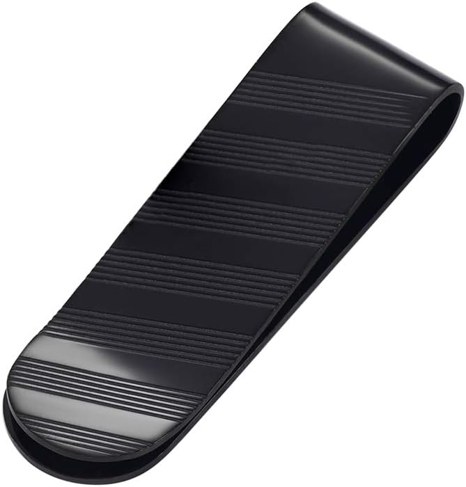 Thumbnail 6 de PROSTEEL Fermasoldi uomo double-sided classico in acciaio inox 316L placcato oro 18K