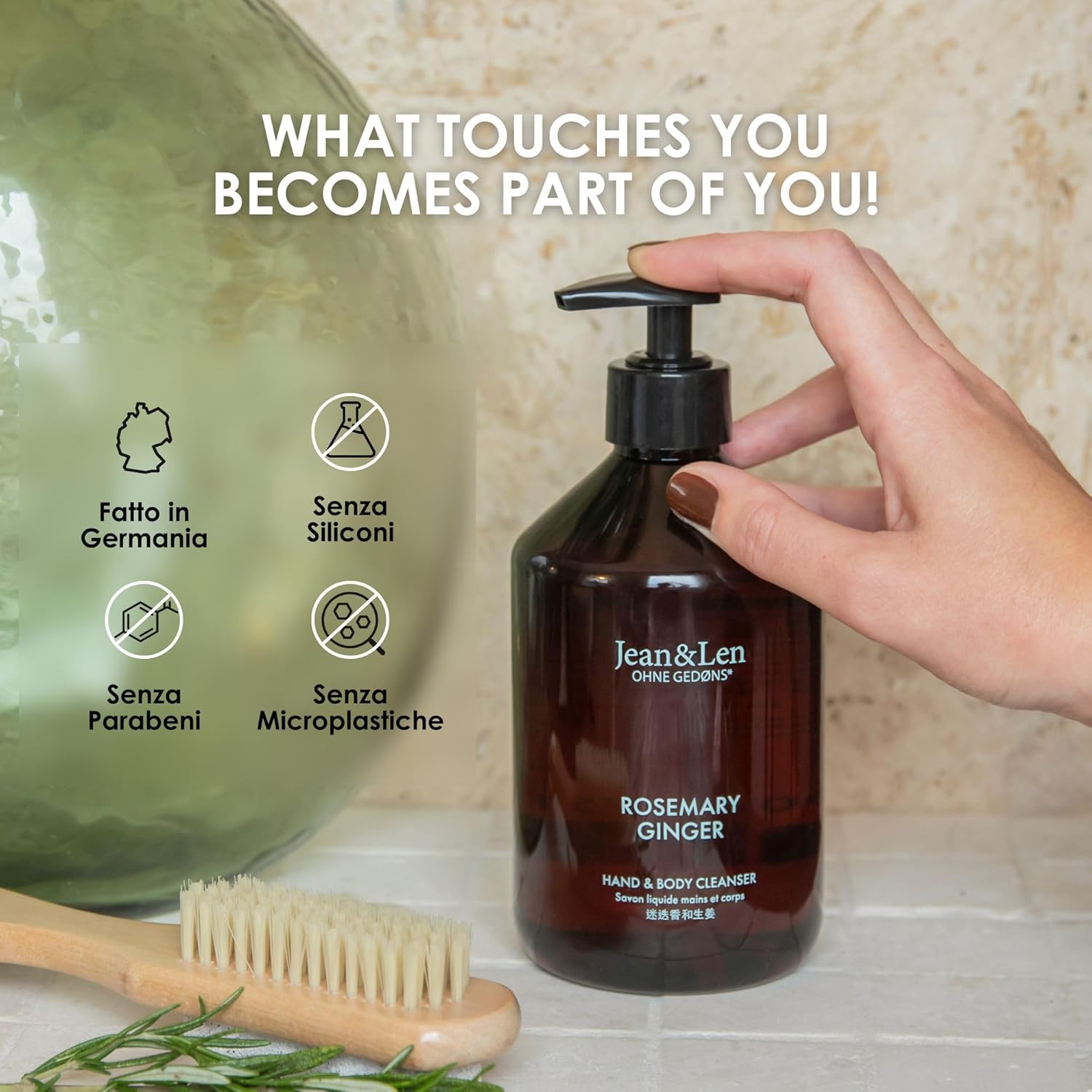 Detalle de Jean & Len Detergente Corpo e Mani Rosemary & Ginger 500 ml