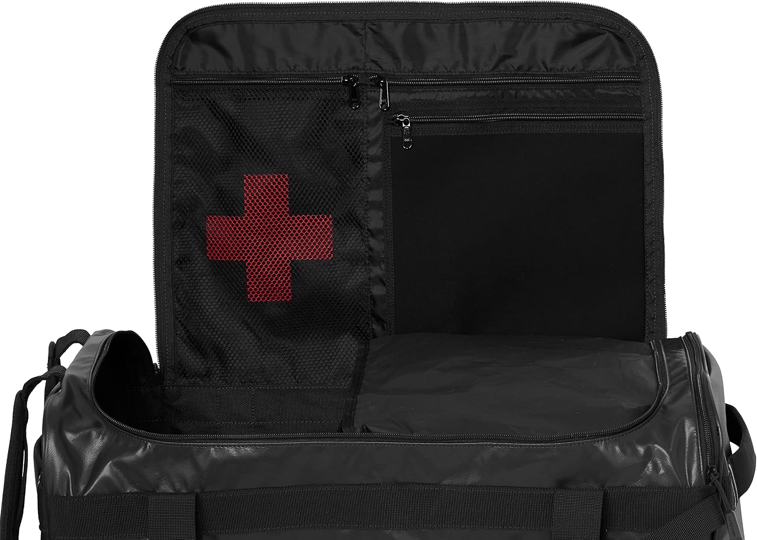 Detalle de Helly Hansen Duffel – wodoodporna torba 70 L, czarna, z wieloma przegrodami