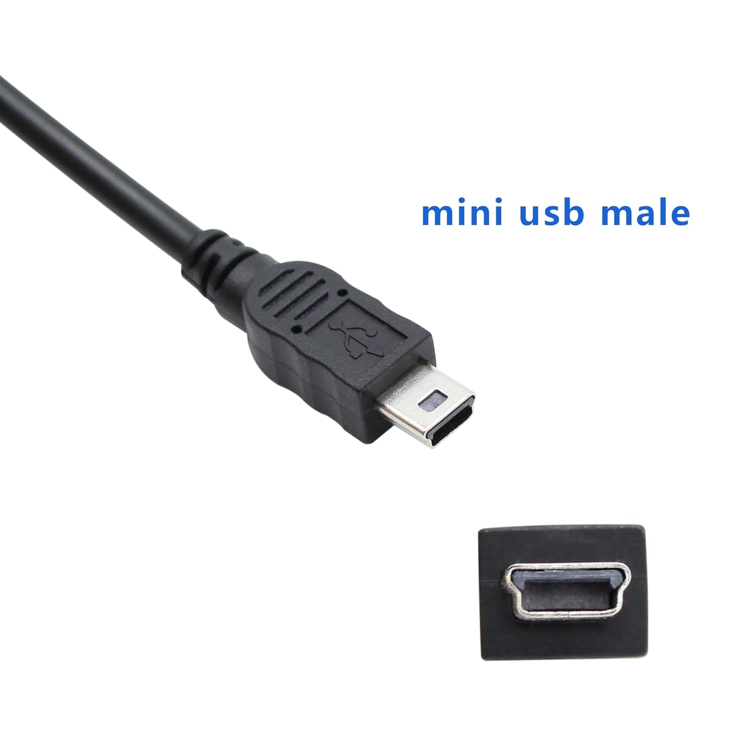 Detalle 2 de Xilaghy Mini USB to Micro USB Adapter Cable (14cm) – 2 Pack
