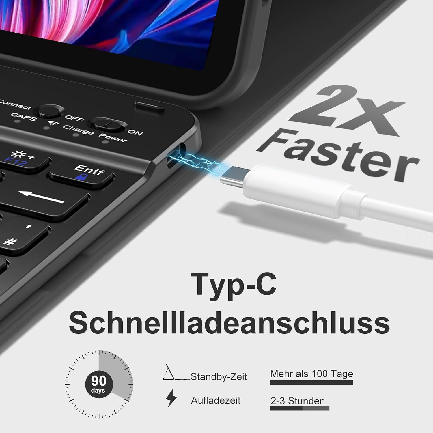 Thumbnail 4 de drivego Hülle mit Tastatur für iPad A16 11 Gen/10 Gen