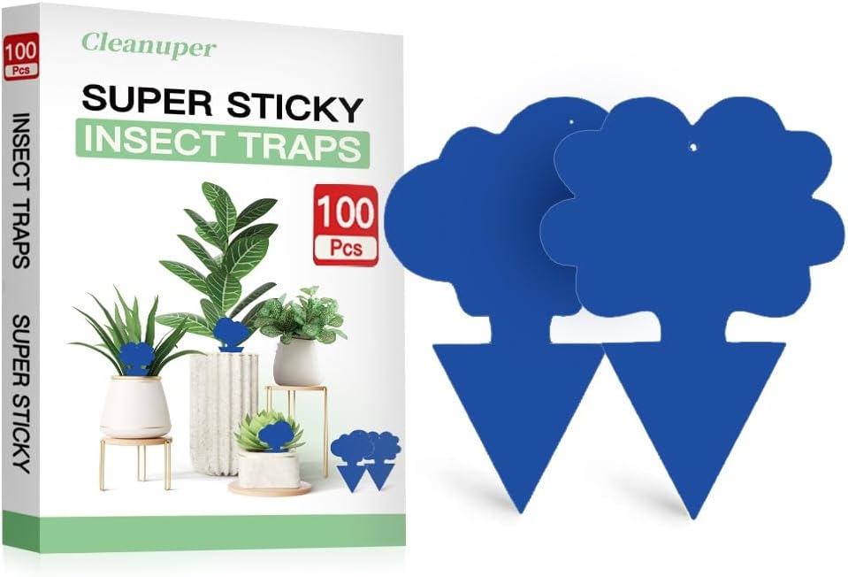 Detalle de Cleanuper Blue 100pcs 20260626 Sticky Gnat Traps, Blue, 100 Pack