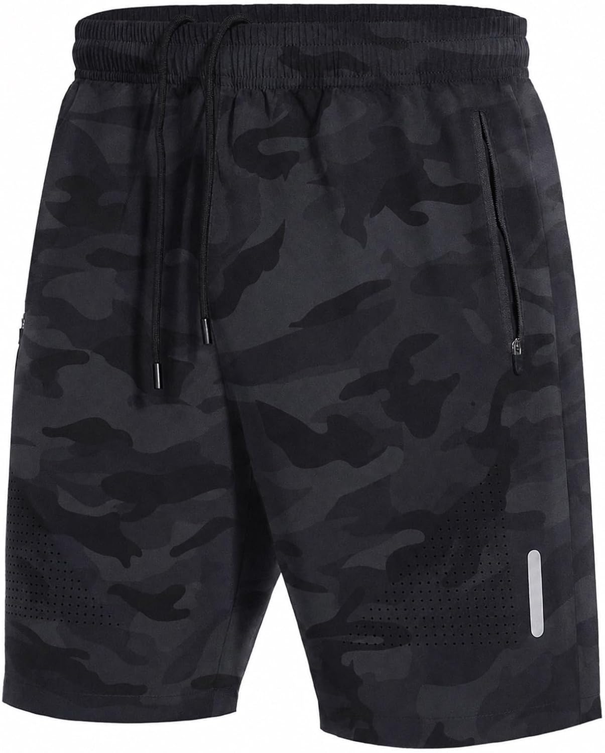 Detalle 2 de SIHOHAN Herren Sport Shorts – schnell trocknend mit Reißverschlusstaschen
