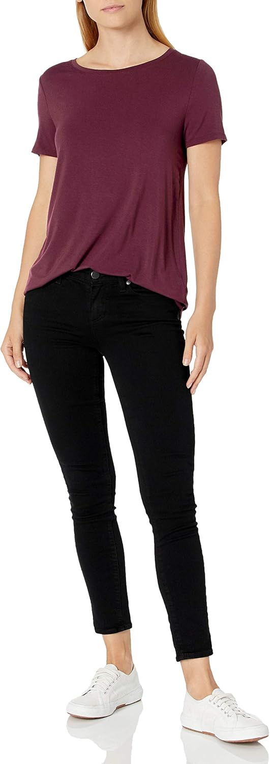 Thumbnail 4 de Amazon Essentials Damen Tunika mit U-Ausschnitt und kurzen Ärmeln, 2er-Pack – Casual-Basis mit elastischem Viskose-Rayón