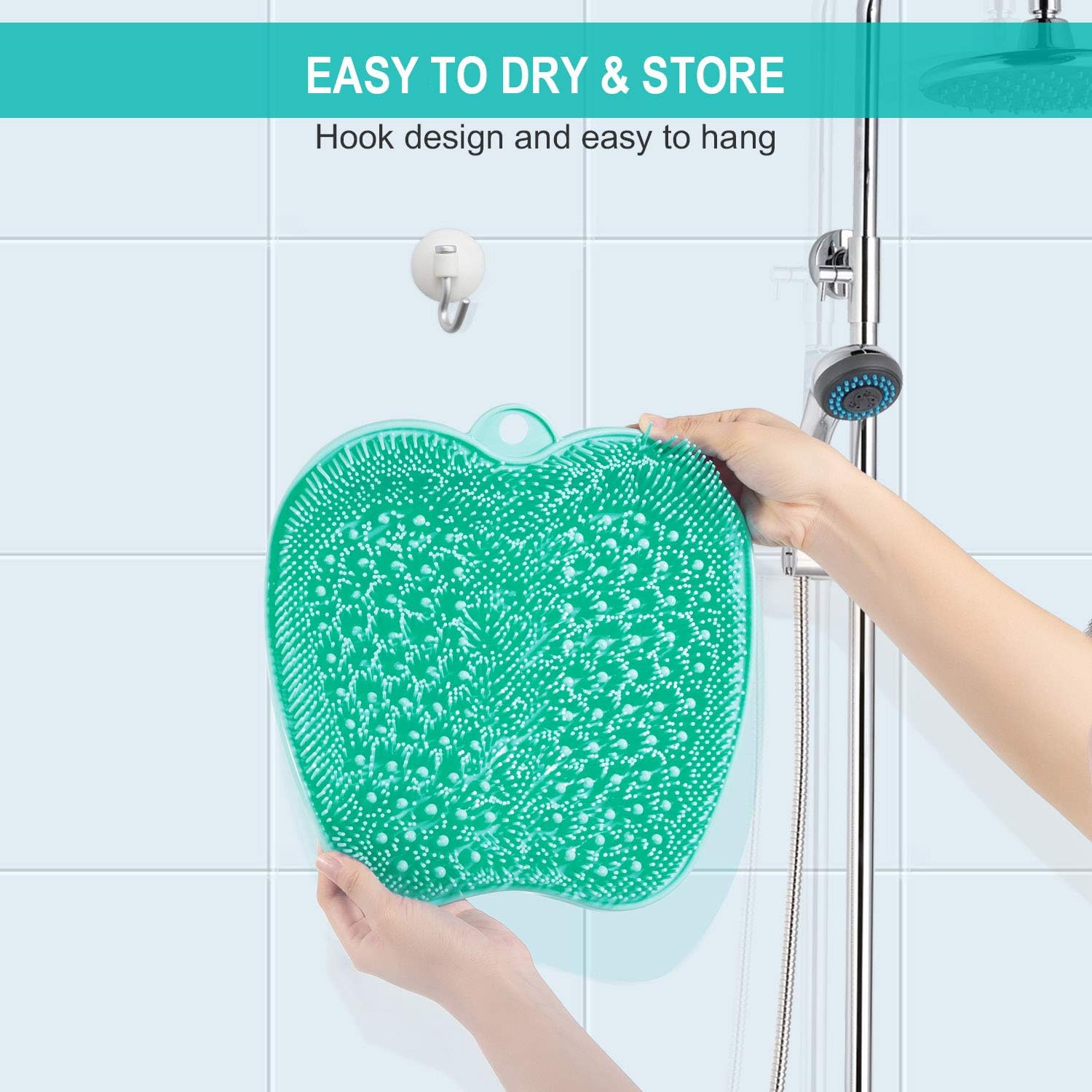 Thumbnail 6 de BESKAR FS-900 Shower Foot Scrubber Mat with Bristles and Suction Cups
