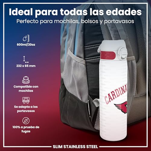 Detalle 2 de Ion8 Gourde Arizona Cardinals, 600 ml ⚙
