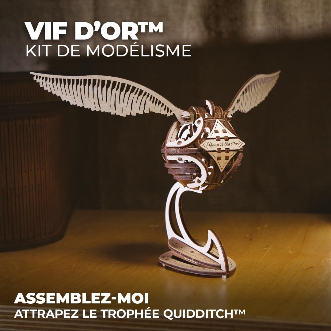 Thumbnail 5 de UGEARS Puzzle 3D en Bois – Kit de Modèle de Vif d'Or Harry Potter (120 pièces) pour Adults
