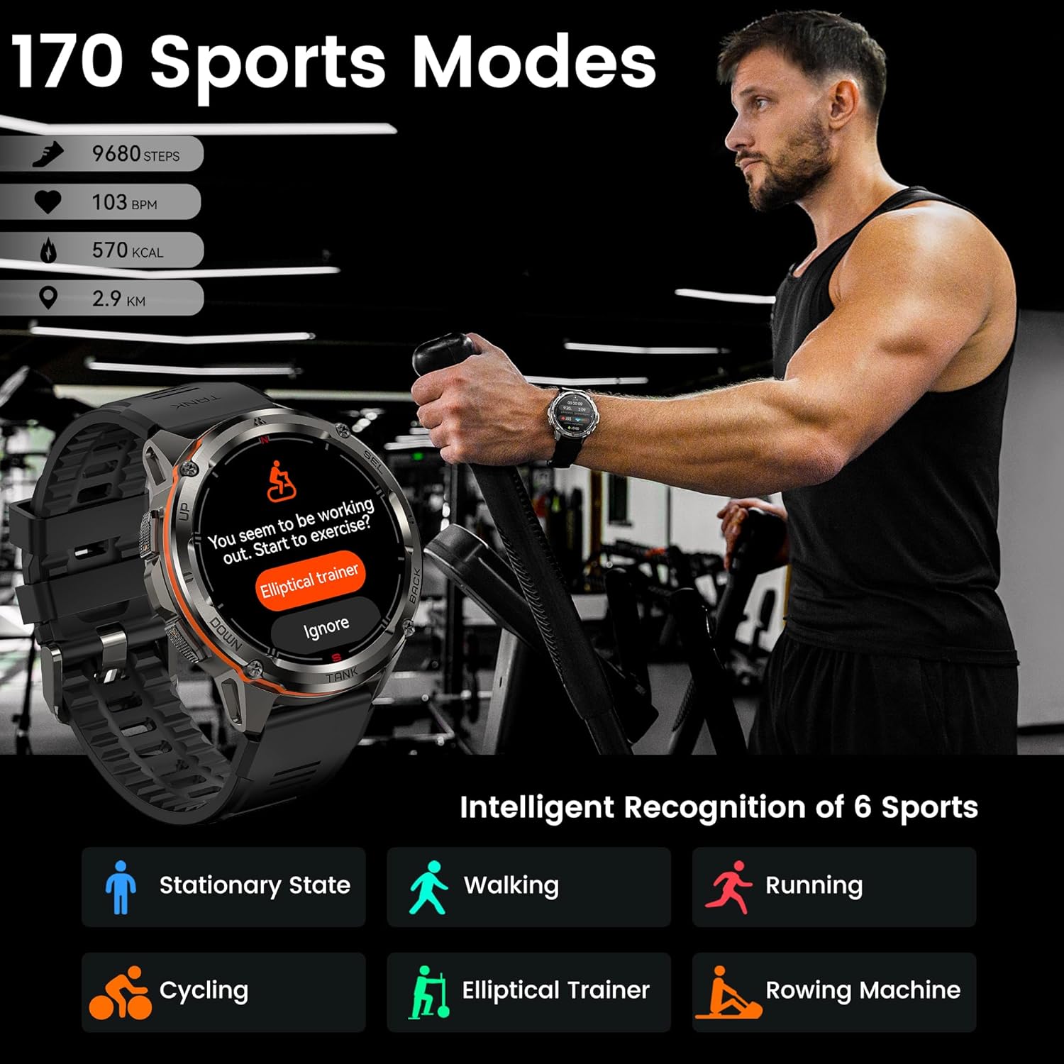 Detalle 2 de KOSPET TANK T3 Ultra GPS Smart Watch for Men