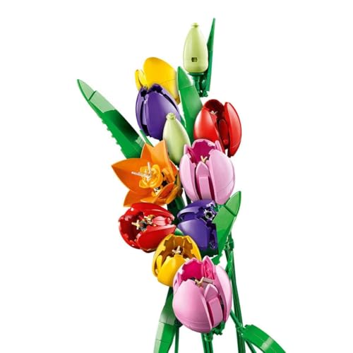 Detalle 2 de LEGO Botanicals Ramo de Tulipanes 11501: kit de construcción floral para regalo del Día de la Madre