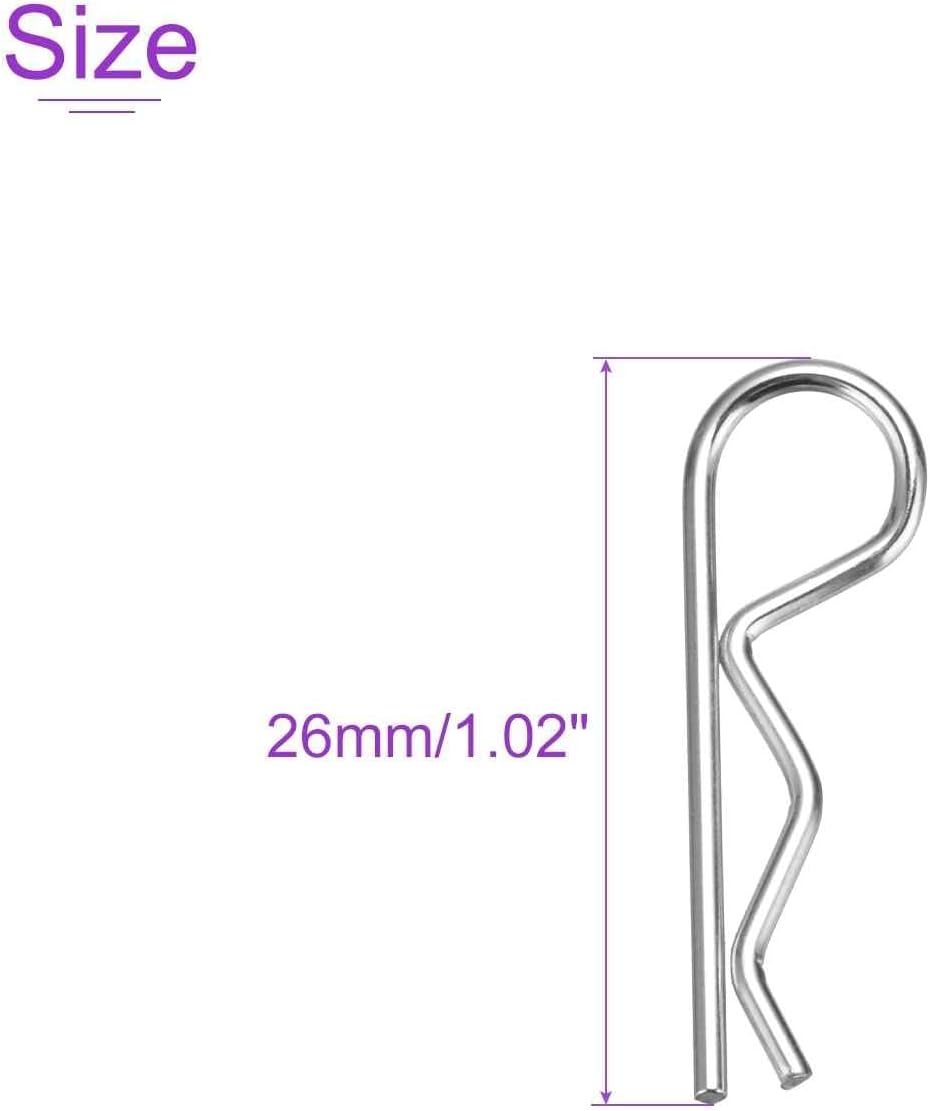 Detalle de DMiotech 20Pcs Body Clips Pins with Pull Tabs – Silver, 26mm for 1/10–1/12 Scale RC Cars