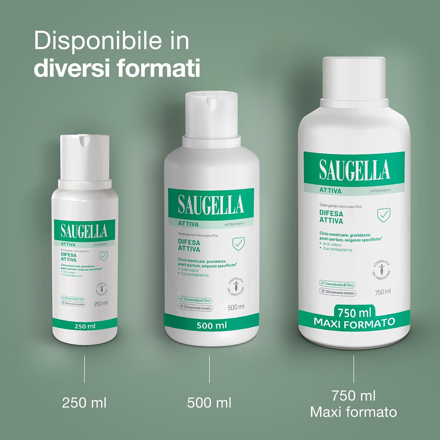 Thumbnail 5 de Saugella Attiva detergente intimo antibatterico pH 3,5 500 ml