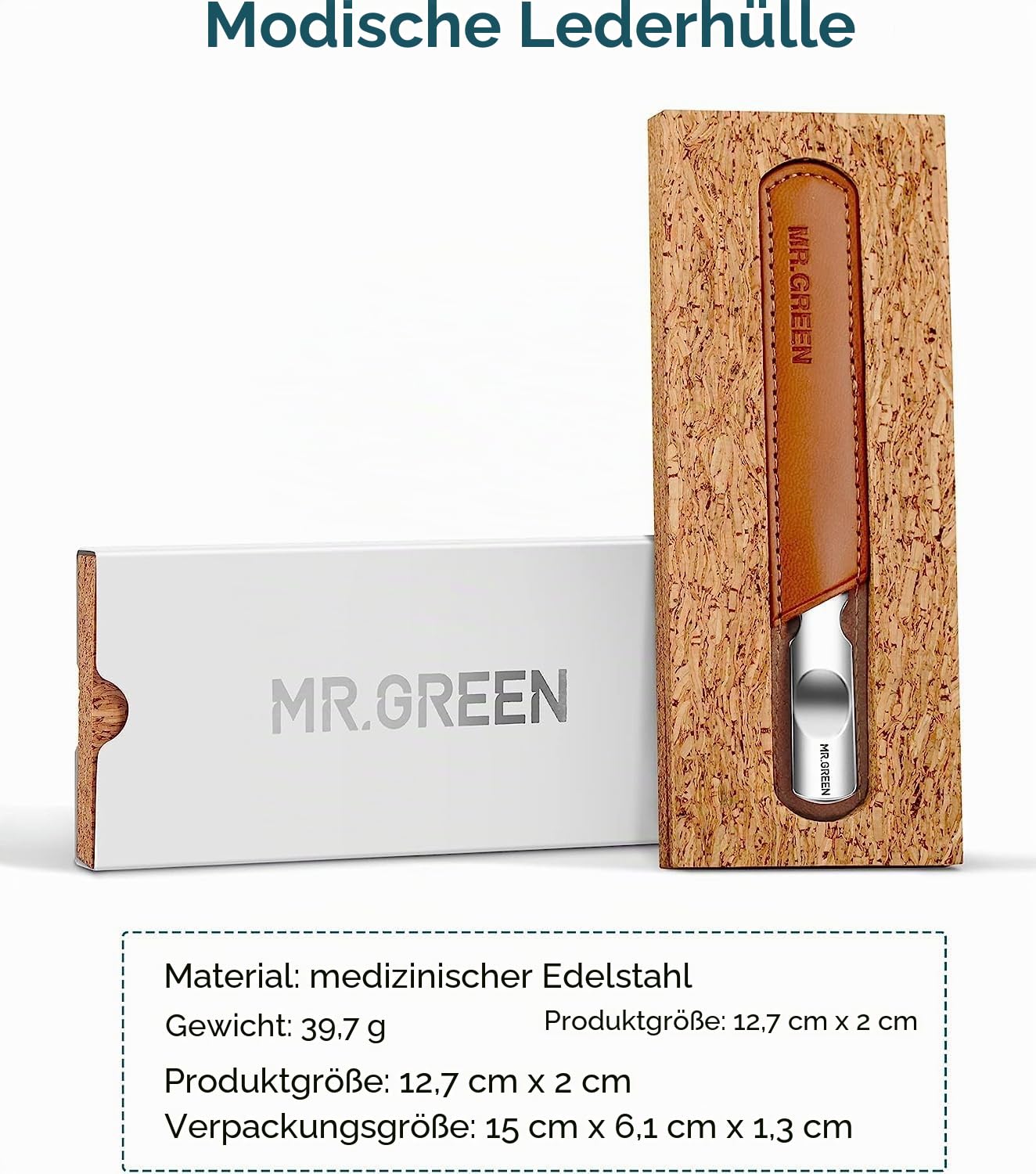 Thumbnail 6 de MR.GREEN Edelstahl Nagelfeile mit Tasche 💅