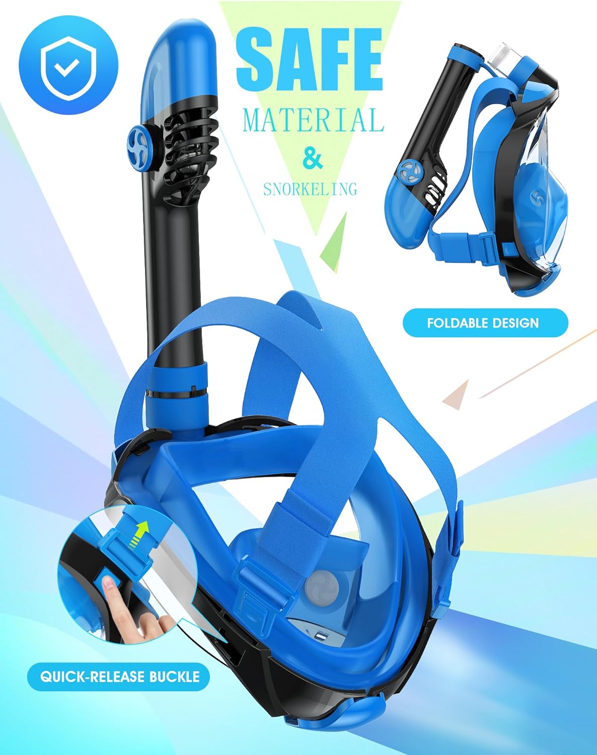 Thumbnail 6 de Greatever G2 Full Face Snorkel Mask with Dry Top System and Camera Mount