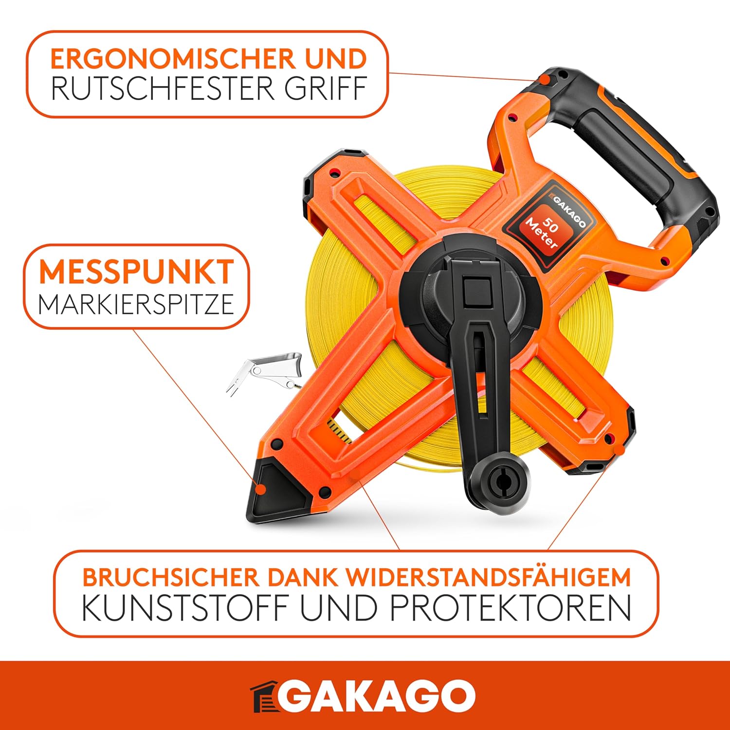 Detalle de Gakago Bandmaß 50m 📏