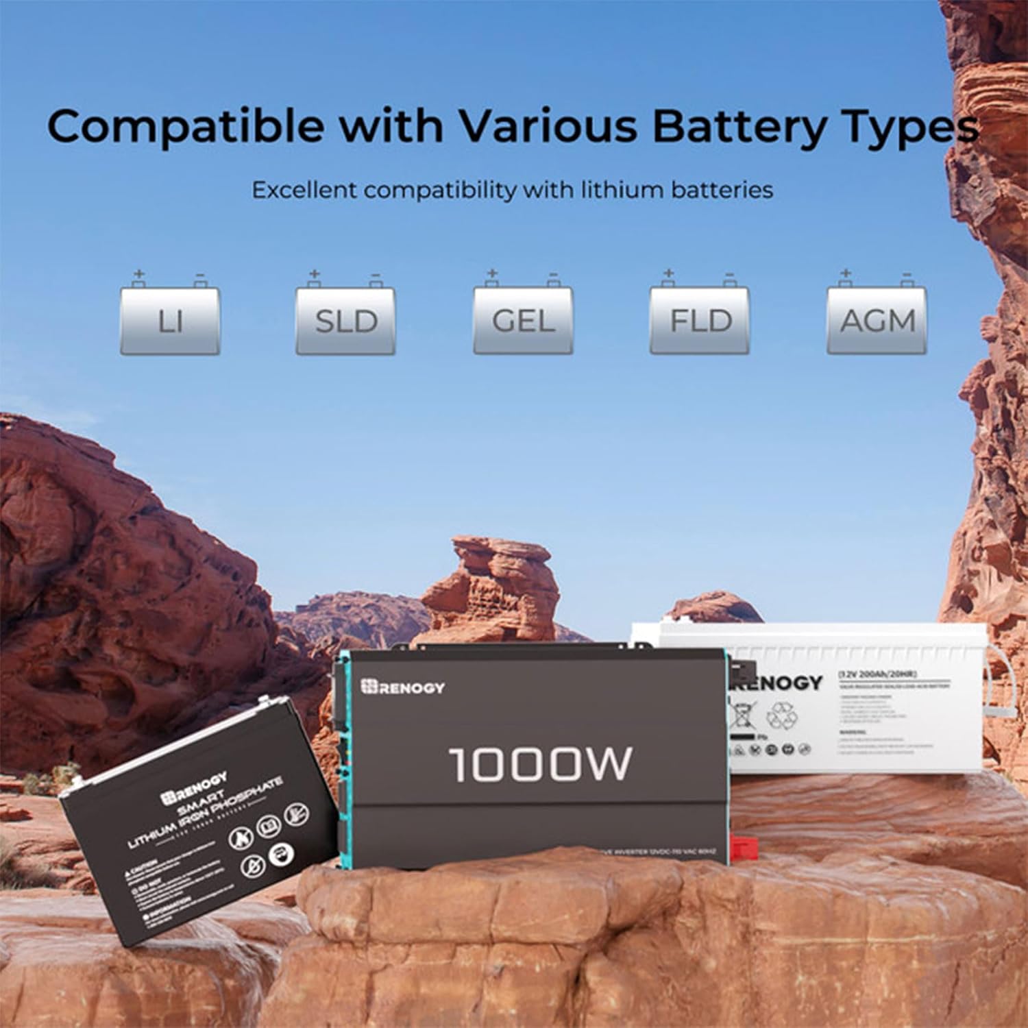 Detalle 2 de Renogy 1000W Pure Sine Wave Inverter