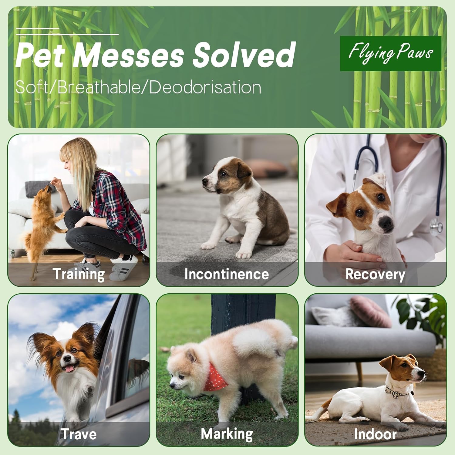 Thumbnail 6 de Flying Paws pannolini per cani maschi S-24 usa e getta con carbone attivo