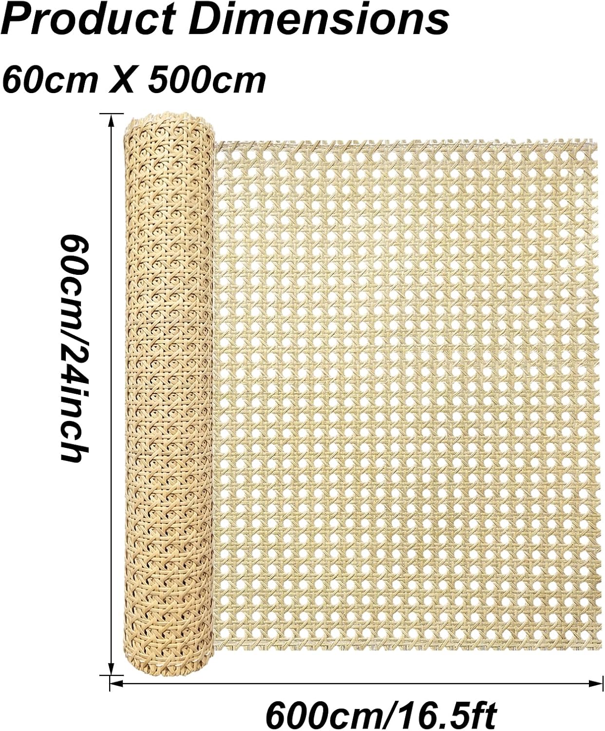 Detalle de Plastic rattan webbing roll in PE