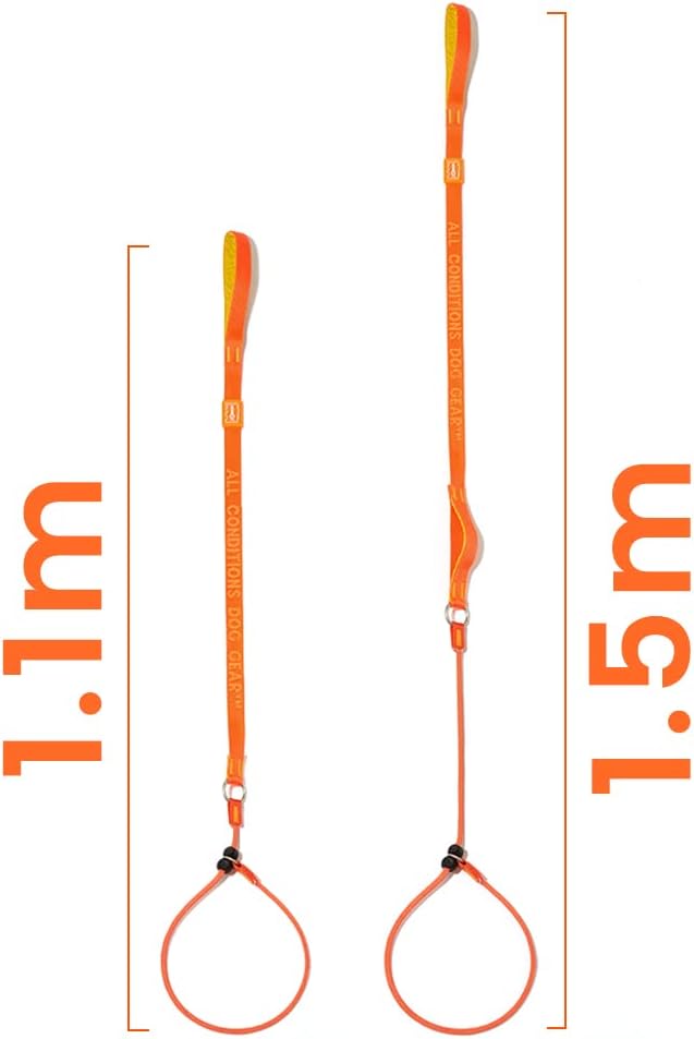 Detalle de Howgo dog slip lead training leash (padded handle) – orange, 3.6FT