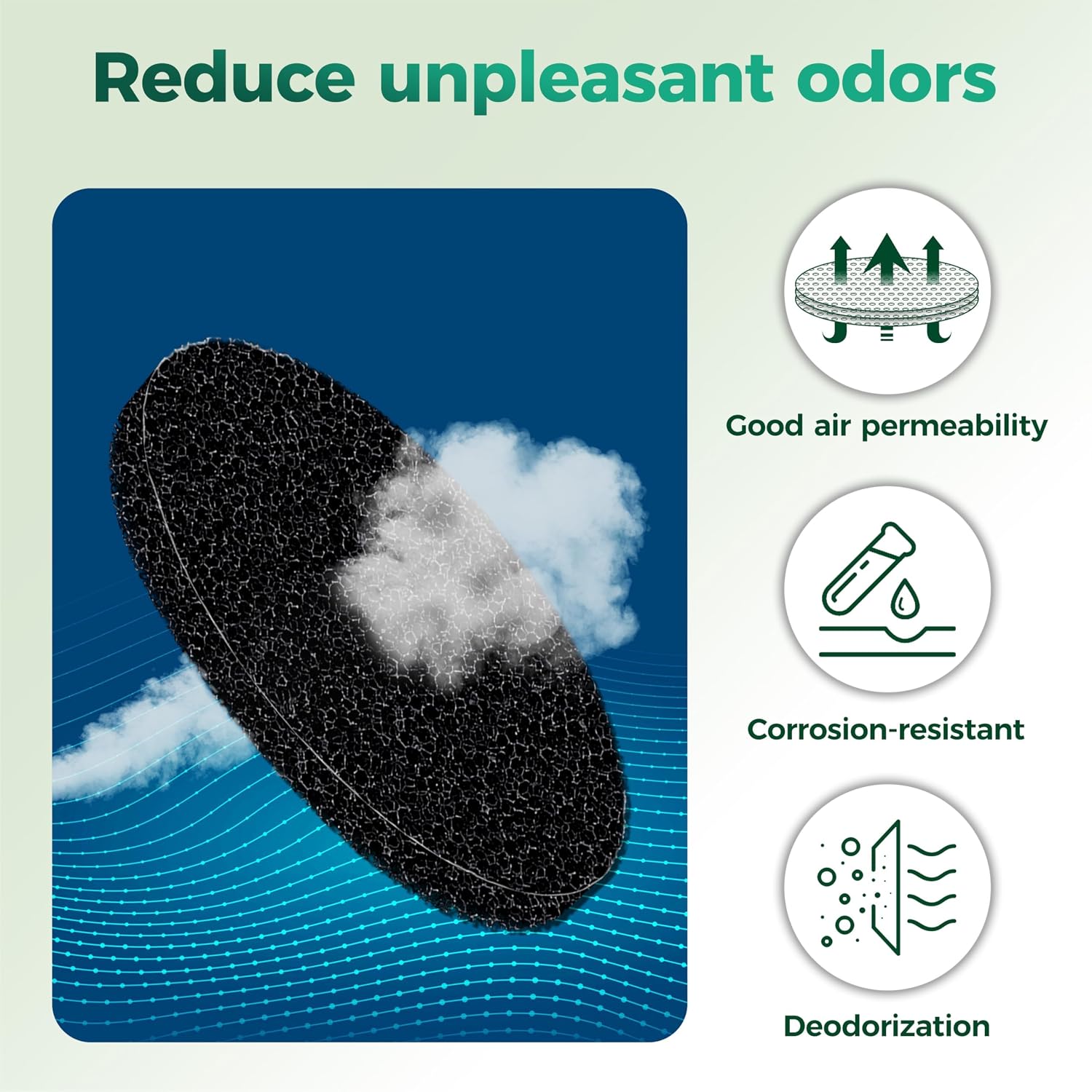 Detalle de SPONDWILD filter Charcoal Compost Bin Filters, 7.3-Inch Round, 7-Pack