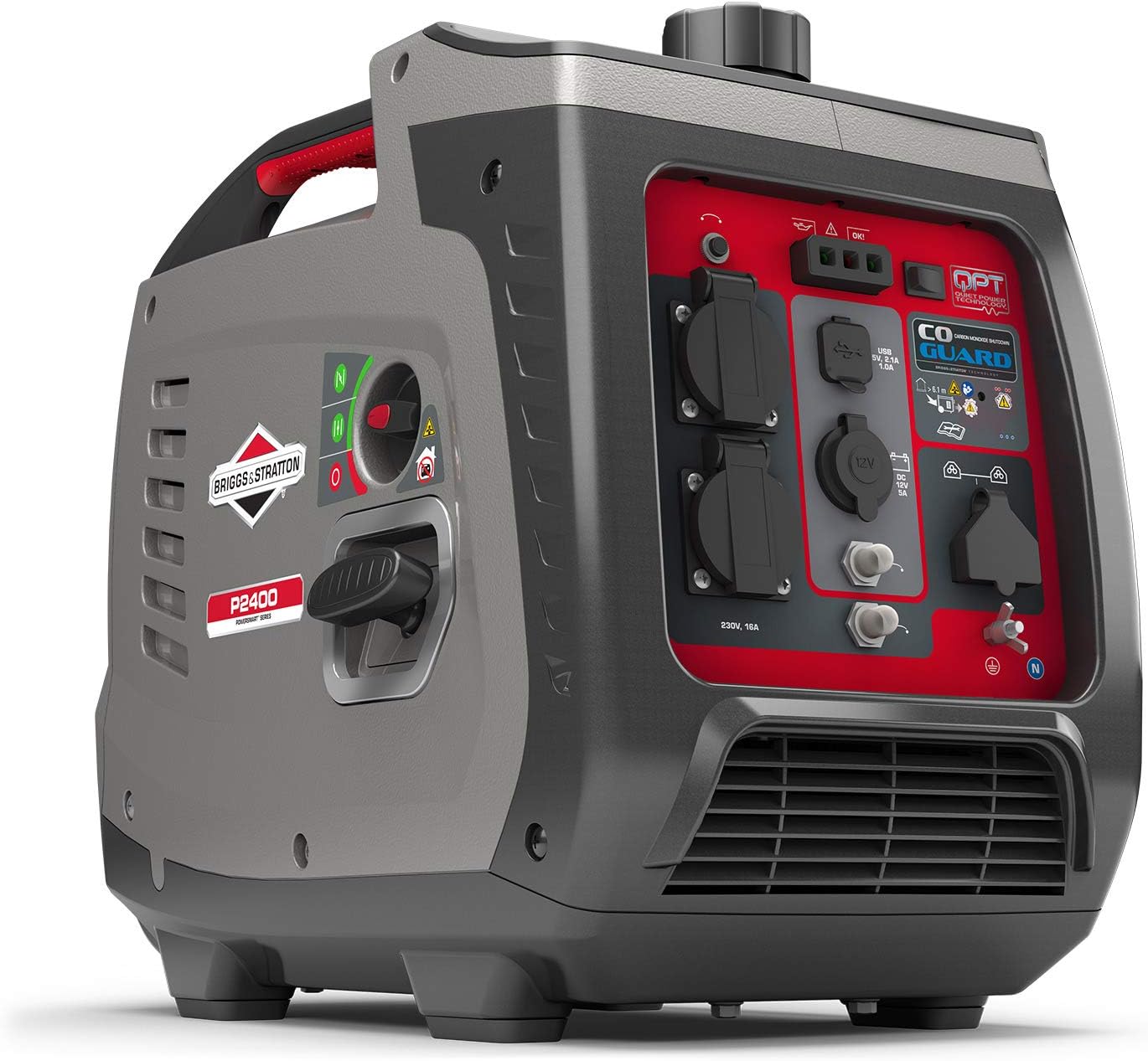 Briggs & Stratton Groupe Électrogène à Onduleur PowerSmart Series P2400 – 2400 W/1800 W, silencieux et léger