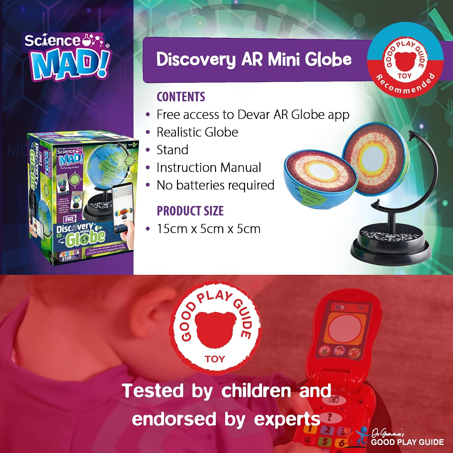 Thumbnail 3 de Science Mad AR Mini Globe for Kids