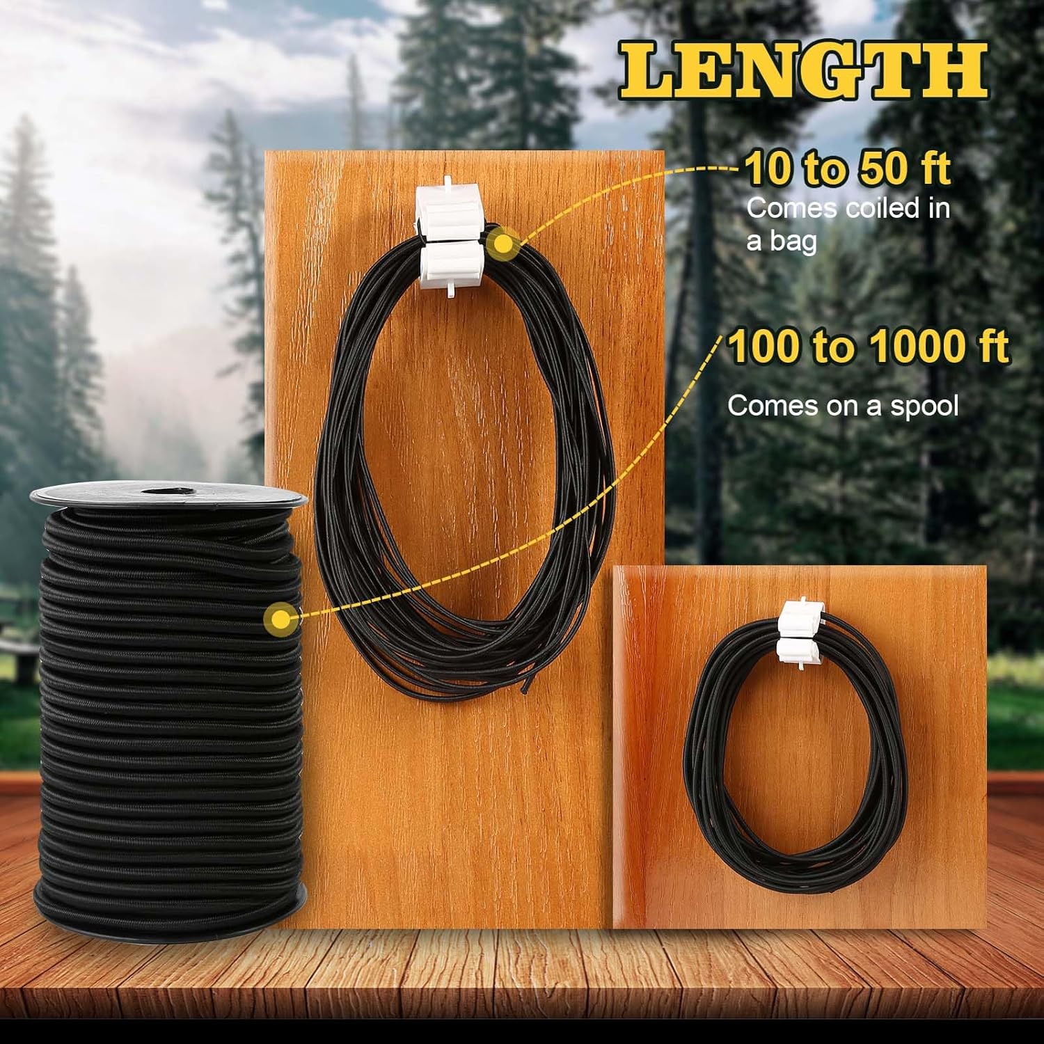 Detalle 2 de Zakous 1/4in x 100ft Bungee Cord Roll