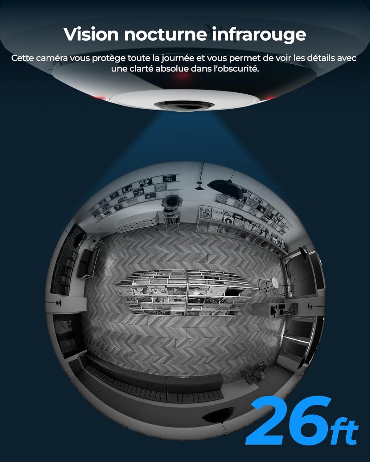 Thumbnail 5 de Reolink Caméra fisheye IP PoE 360° FE-P (intérieur, 6MP) avec détection de personnes et audio bidirectionnel
