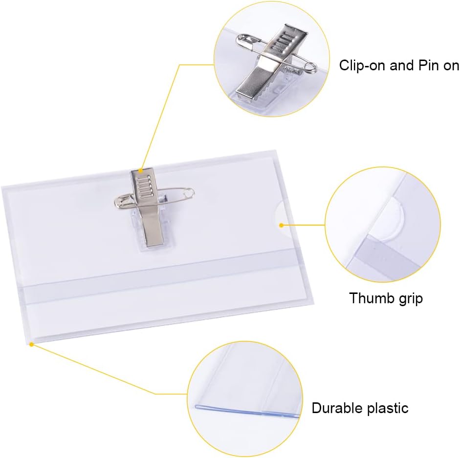 Detalle de Vicloon Porta Badge Orizzontale Clip 90x56 mm