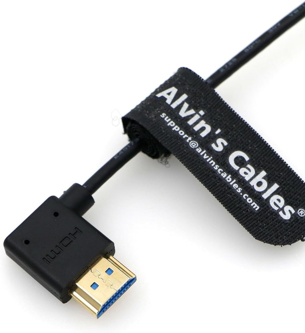 Thumbnail 4 de Alvin's Cables 8K HDMI Cable 2.1 High Speed, 50cm (Straight to Left Angle) for Atomos Ninja V and Z CAM / Sony FS5, FS7, A7S III