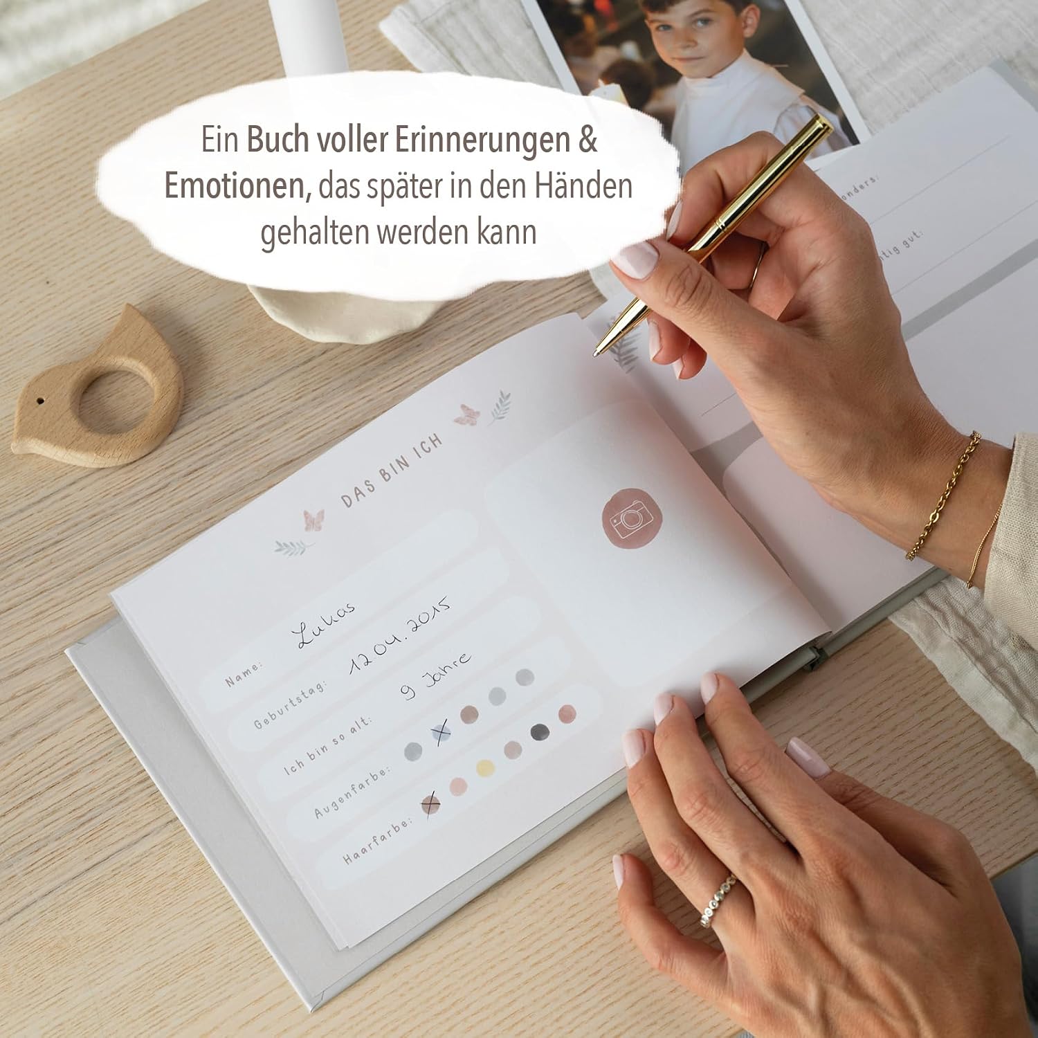 Thumbnail 4 de mintkind Erinnerungsalbum Kommunion Salbei