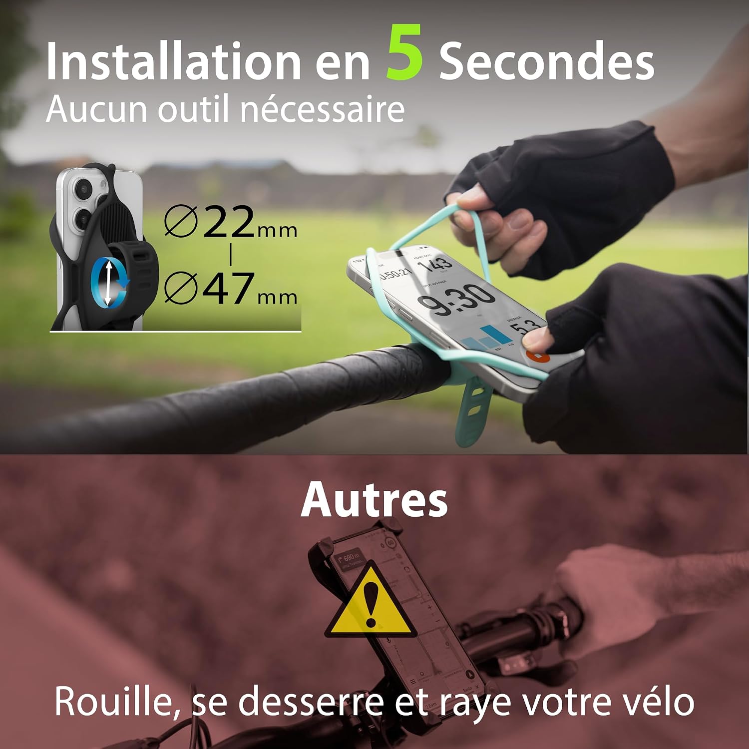 Thumbnail 4 de Bone Bike Tie 5 Support téléphone vélo 4,7–7,2"
