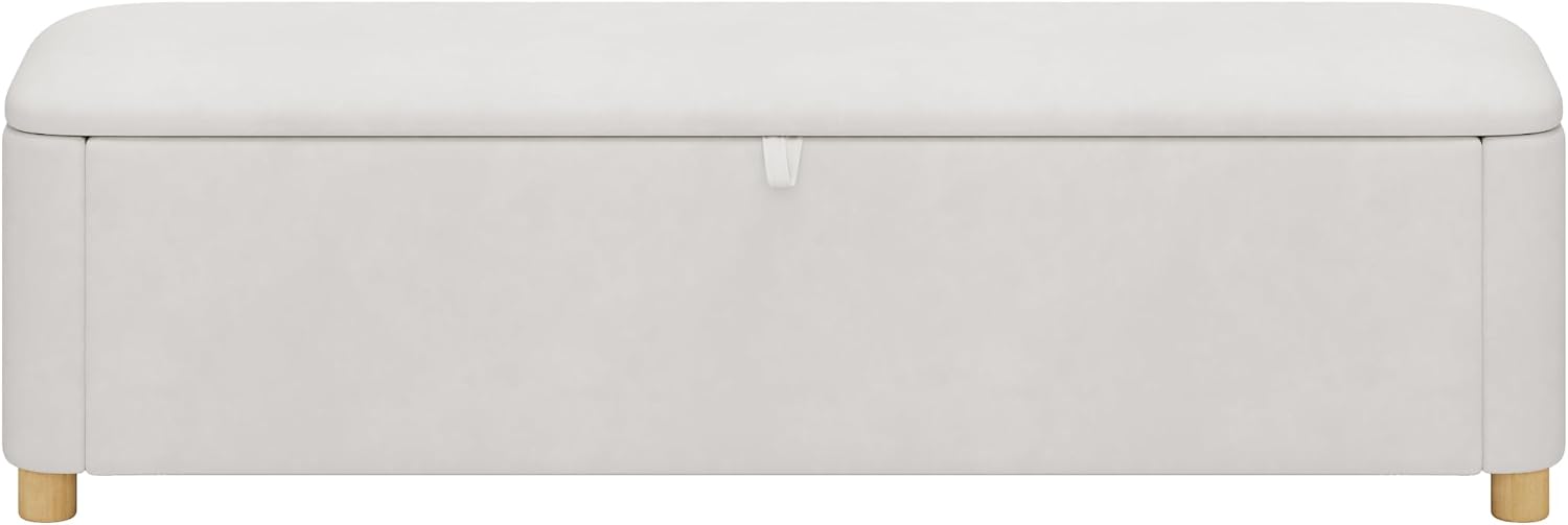 Thumbnail 6 de Merax Queen Upholstered Platform Bed with Storage Bench, Cream Velvet